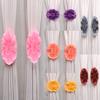 (Nikita) ClipOn Flower Tie Backs / Holdbacks For Voile Net Curtain Panels GY