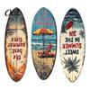Seaside Room Decoration 1/3Pcs Surfboard Plaque Decoration, Solid Wood Vintage Coastal Wall Sign, Rustic Retro Style Art Ornament for Indoor