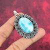 Larimar Jewelry, 925 Solid Sterling Silver Pendant Handmade Gemstone Jewelry, Gifts For Wife Brand New Pendant
