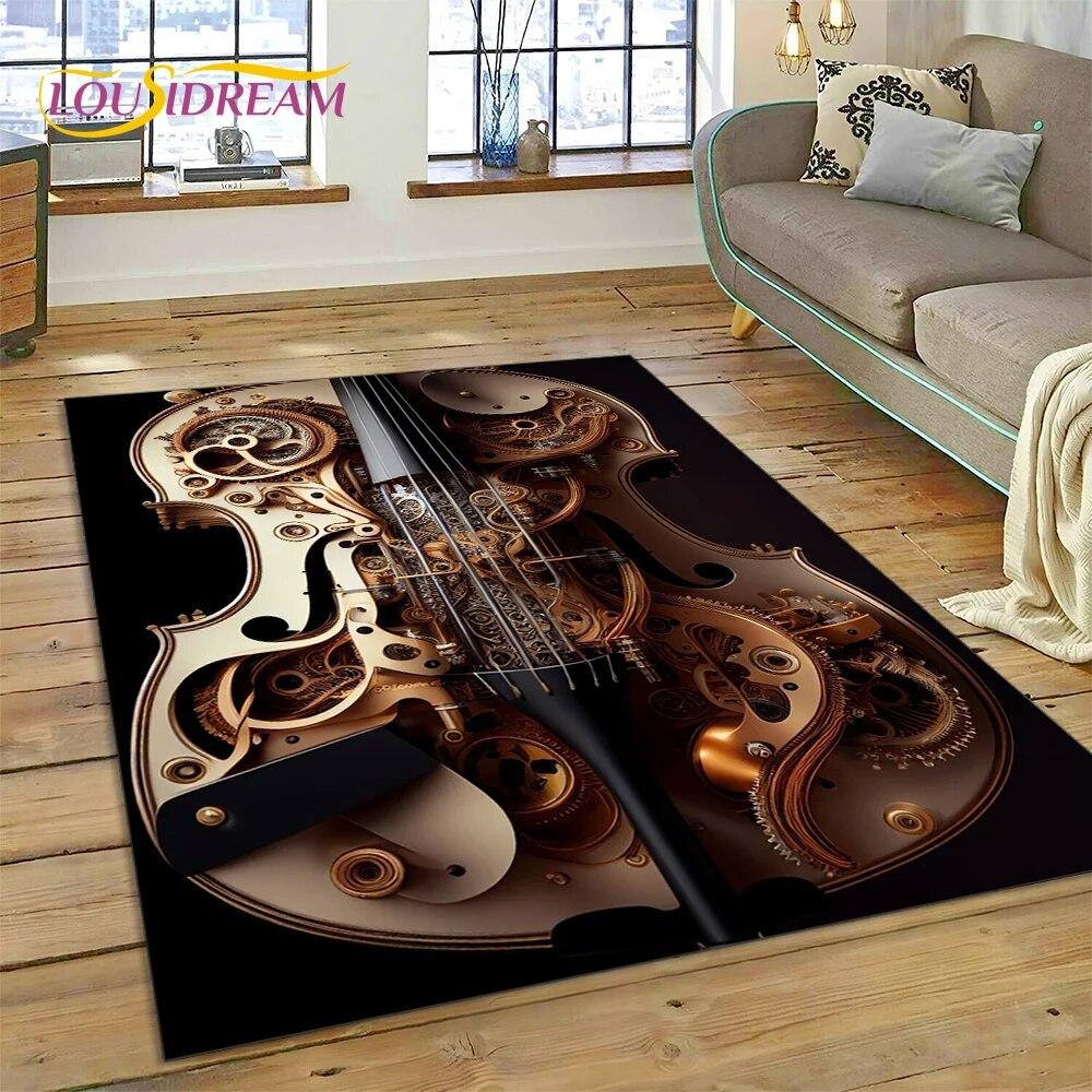 Мечта Скрипка Виолончель Музыкальный Инструмент Ковер Ковер для Дома Гостиная Спальня Диван Коврик Декор, детский коврик Нескользящий напольный коврик