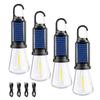 4Pcs Solar Camping Lights 3 Modes Waterproof Tent Lantern Rechargeable LED Lights for Hiking