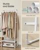 Freestanding Clothes Rail with 5 Storage Shelves, Clothes Rack, White