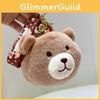 Brown Dog Plush Keychain Cute Animal Backpack Pendant Keyring Cartoon Kids Gift
