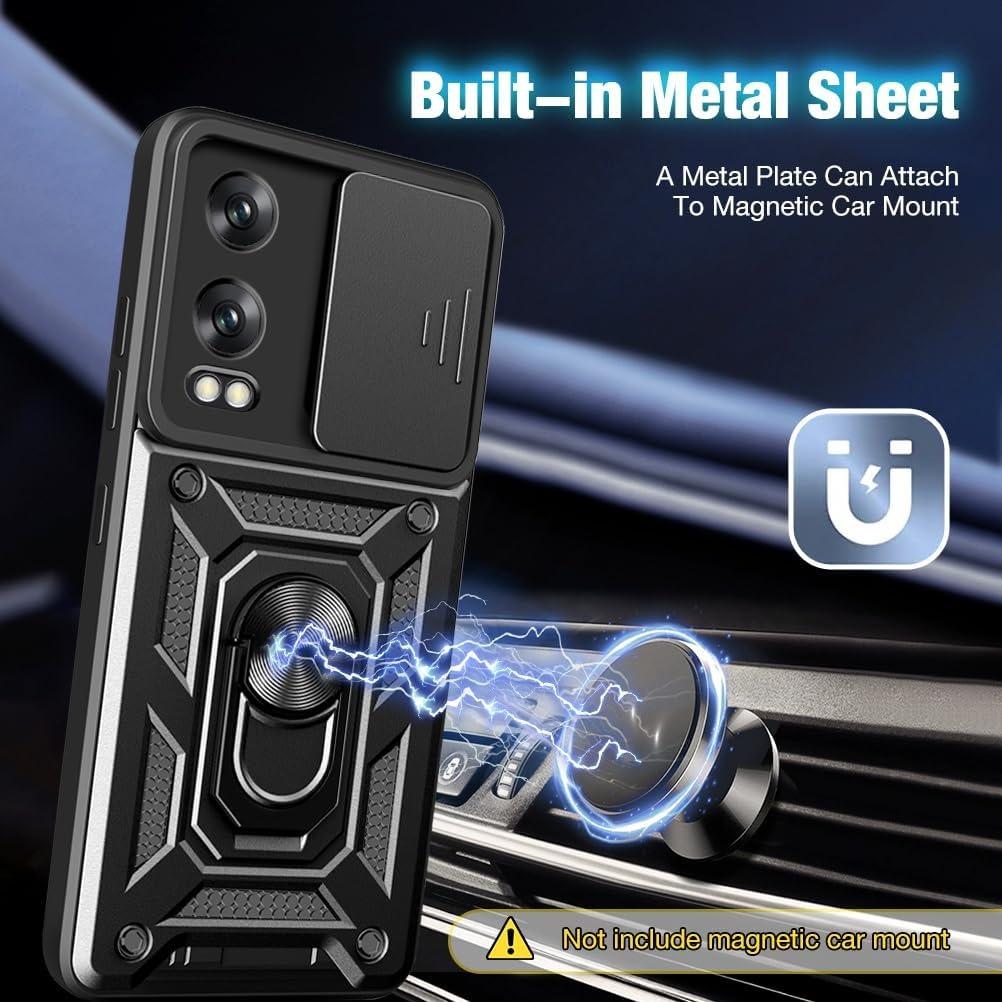 Чехол-подставка Armor Case для OnePlus Nord CE 4 Lite 5G Cover с защитным кольцом для объектива Magnetic Holder Coque Fundas