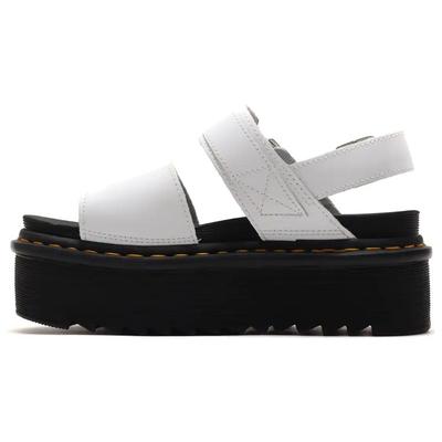 Voss Сандалии на танкетке с открытым носком на одной лямке из кожи на толстой подошве спортивные женские сандалии белые 26725100