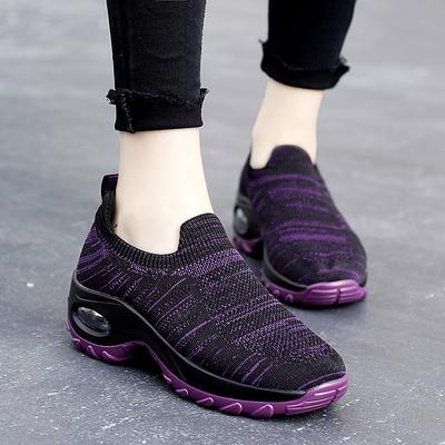 2025 весна и осень новые женские повседневные носки с одной педалью, увеличивающие высоту, с воздушной подушкой, плетеные носки, тренд женской обуви больших размеров