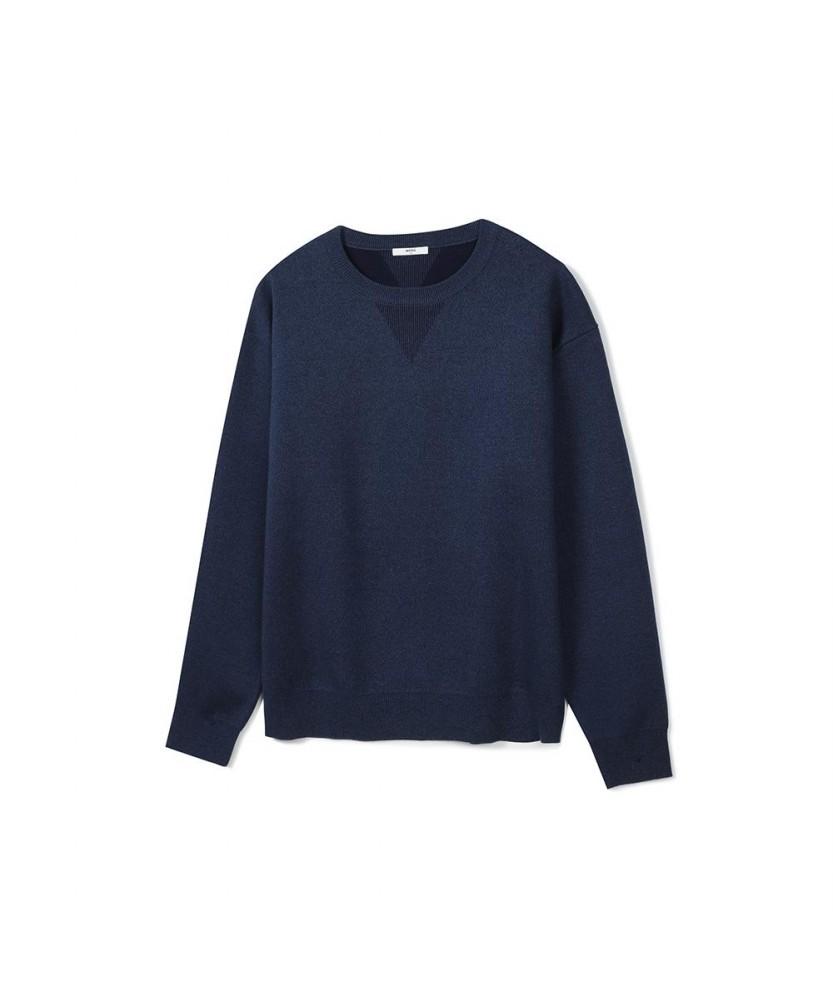 NOTIG Double-Weave Round Knit Navy_Oka3Swrl101N1