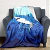 1pc Ocean Dive Shark Blanket, Lightweight Flannel Throw Blanket For Sofa, Bed, Travel, Camping, Living Room, Office, Couch, Chair, And Bed