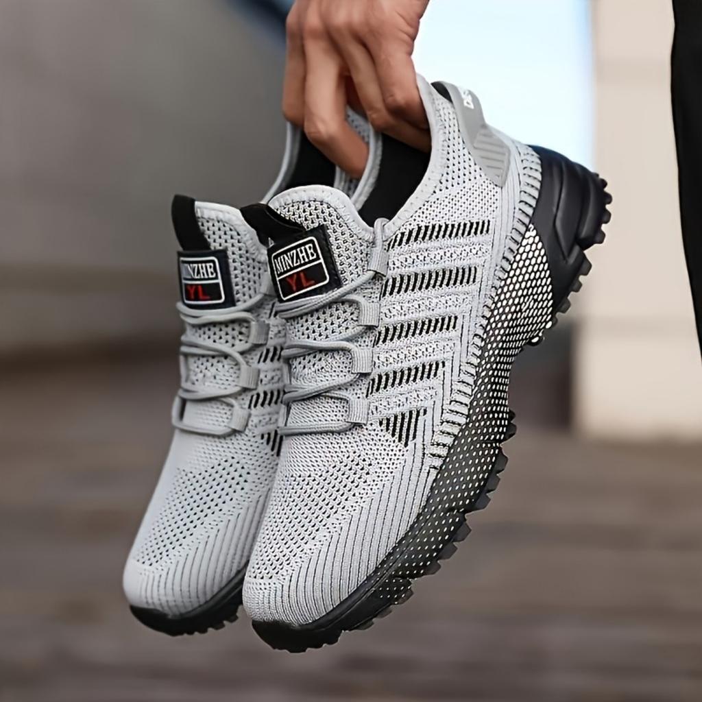 МУЖСКАЯ ДЫШАЩАЯ И НЕСКОЛЬЗЯЩАЯ СПОРТИВНАЯ ОБУВЬ - весенние и летние повседневные модные кроссовки для активного отдыха, пробежек и тренировок в парке