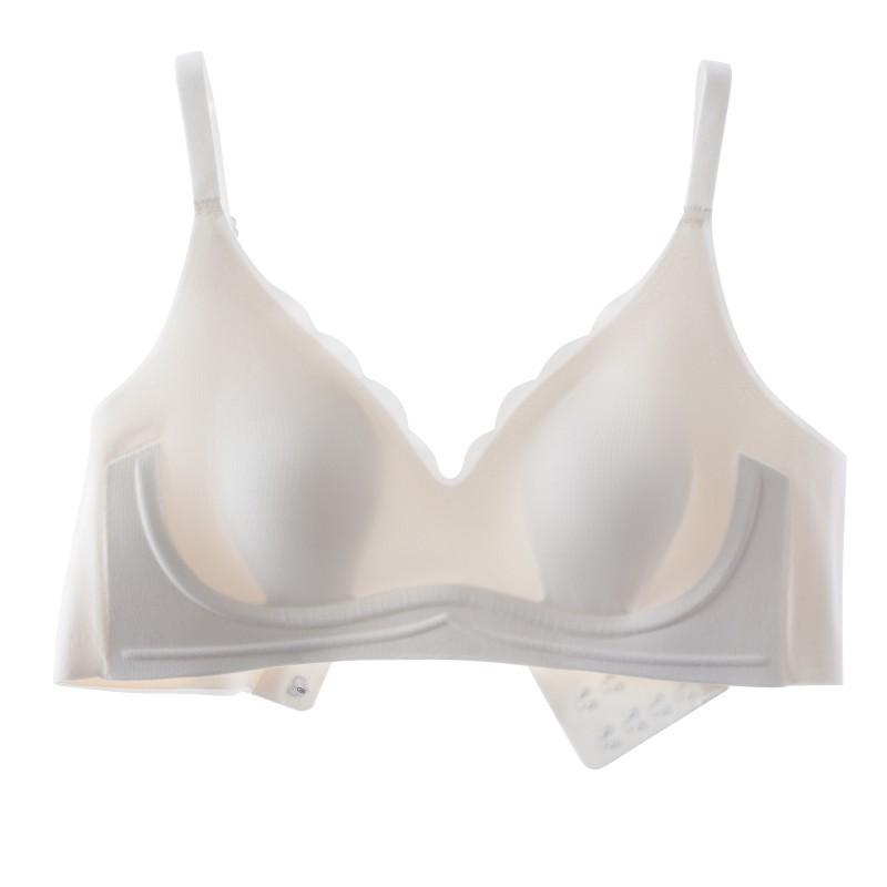 Light and thin underwear, large breasts, small and seamless beauty, breathable back, soft support, upper support, anti-sagging rabbit ears