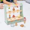 Ice Cream Toy Set Montessori Practical with Wooden Stand Pretend Food Role Play for Home