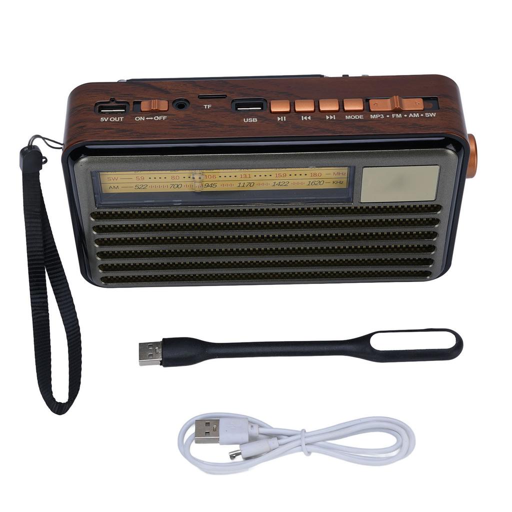 Маленький Bluetooth-радиодинамик в винтажном ретро-стиле, портативный, работающий на солнечной батарее, для наружного освещения