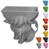 Держатель для губок в виде коровы Хайленд 3D-печать со встроенным сливом Сохраняет губки сухими Милый дизайн коровы Забавный практичный кухонный аксессуар Подарок
