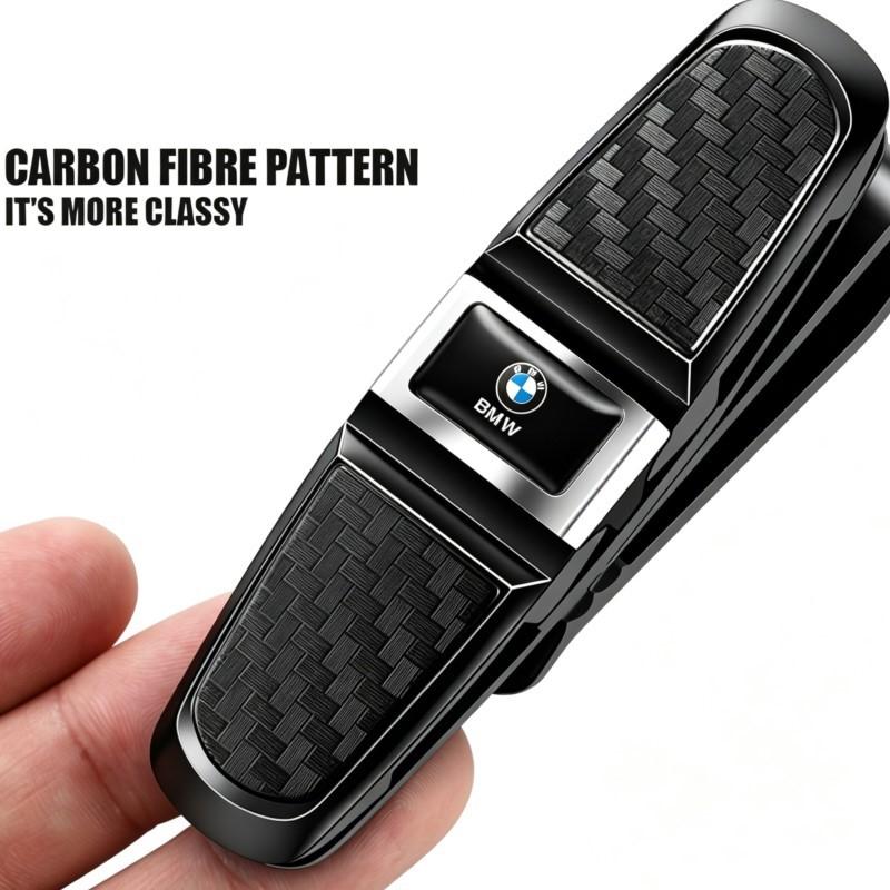 BBIP8 M Car Auto Sun Visor Glasses Box Universal Sunglasses Clip Card Ticket Emblem For BMW G80 G07 G42 G14 G15 G16 E46 E90 F20 E60