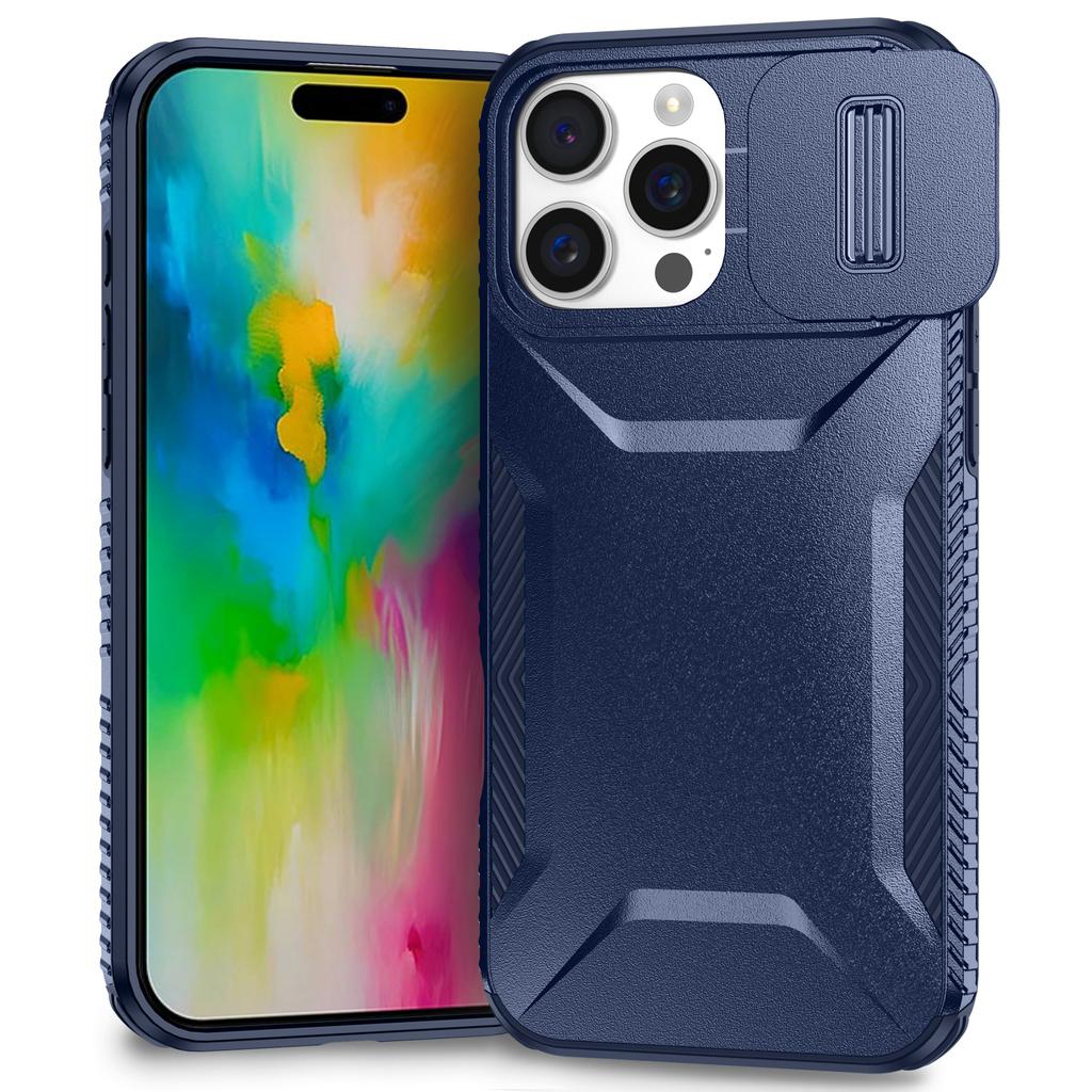 For iPhone 16 Pro Case Camshield TPU+PC Anti-Skid Drop-Proof Phone Cover