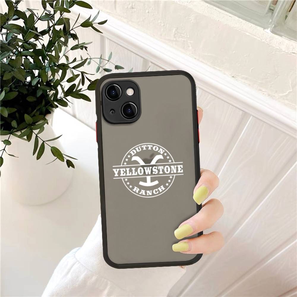 Y-Yellowstone Logo For IPhone Air 16 15 14 Plus 13 12 11 Pro Max Matte Cover Jelly Shockproof Phone Case