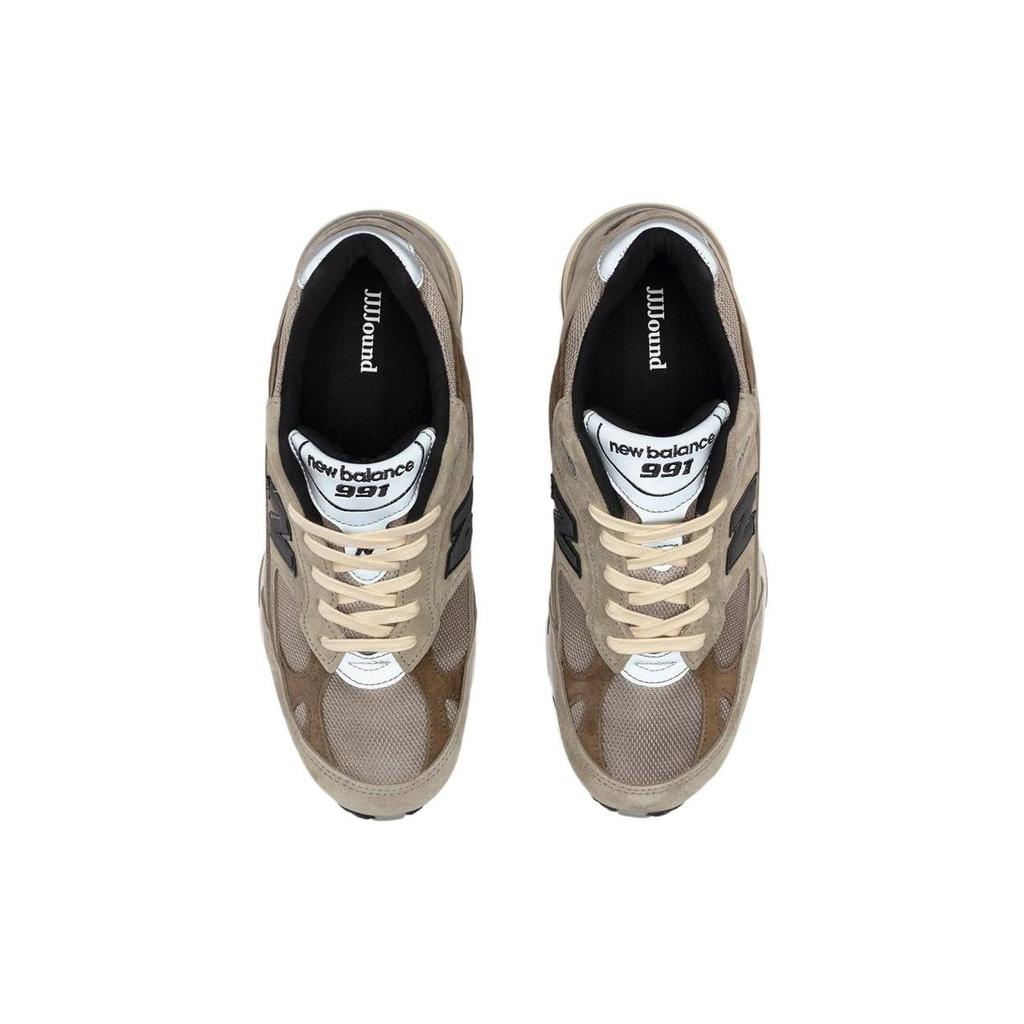 JJJJound x New Balance 991 Сделано в Англии Серые Мужские Кроссовки Булыжник Скрытый-Зеленый Черный M991JJA