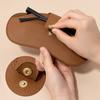 Hanging Neck PU Leather Glasses Bag Printing Sunglasses Eyeglass Bag Glasses Storage Bag  Outdoor