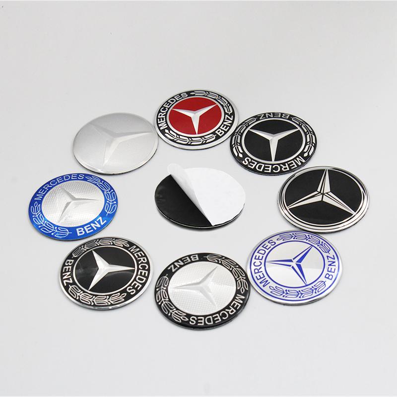 For Benz u104Pcs 56mm 60mm 65mm Car Wheel Stickers Center Hub Cap Car Emblem Badge Decal For Mercedes Benz AMG W204 W205 W210 W211 W212 W213
