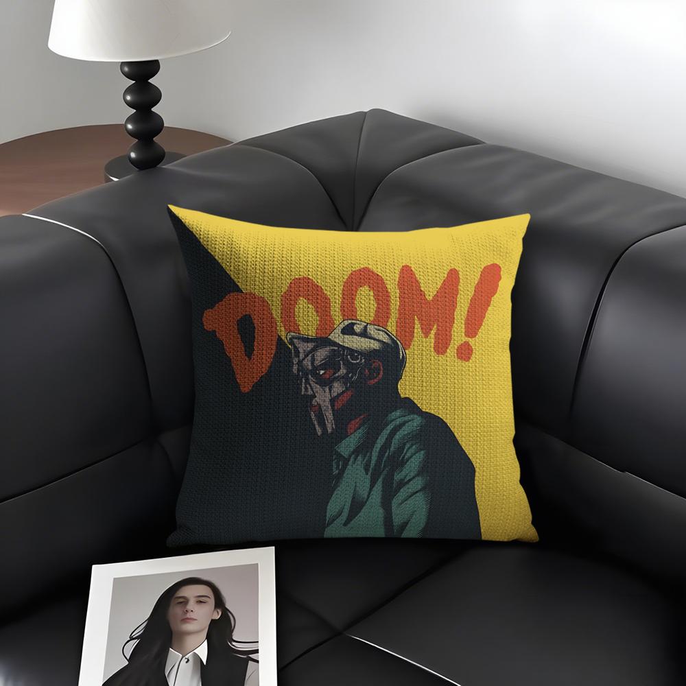Mf D-Doom Madlibb Певец Наволочка Натуральный Лен Органическая Ткань Двусторонняя Печать Диван Домашний Декор Подарок Наволочка