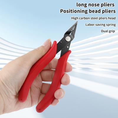 Ювелирные кримперы для изготовления наконечников, инструмент, пинцет, кримперы с острым носом, соединительные кольца и разъемные кольца, двойные кольца, DIY аксессуары