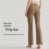 LAHN Women's High-Waisted Micro-Flare Yoga Pants - Hip-Lifting, No Visible Line, Petite Wide-Leg Design, Thin and Stylish.