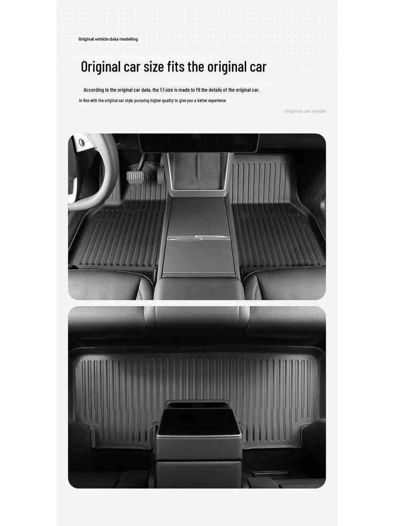 Совместимые коврики TPE для пола и багажника Tesla Model Y 2025 для автомобилей с левым/правым рулем
