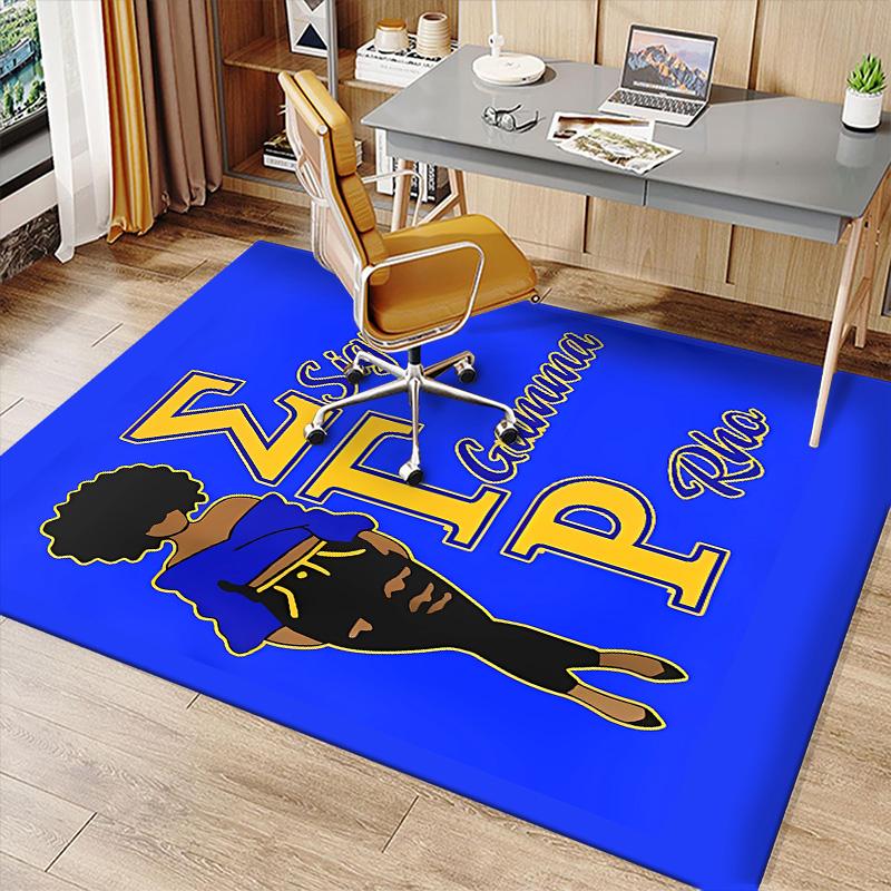 Sigma SGR Gamma Rho2 Printed Absorbent Washable Carpet, Non-Slip Bathroom Mats, Kitchen Rugs, Yoga Mat,Living Room Entrance, Camping Picnic Rugs