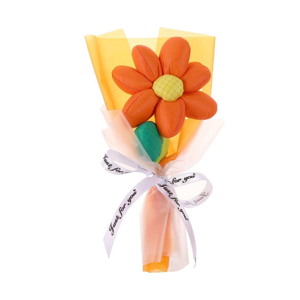 1 комплект из мультяшных цветов из ткани с семью лепестками, букет подсолнухов, праздничные подарки, один букет, подарки на день рождения, 5 цветов