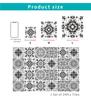 24PCS  Creative Kitchen Tile Stickers Waterproof Mandala Flowers Tile Paste Self-adhesive Wallpaper Bedroom Decoration Stickers