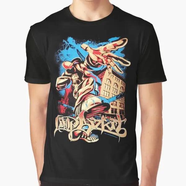 Хиты продаж Футболка Limp Bizkit с принтом музыкальной группы Летняя футболка класса люкс из чистого хлопка Мужская и женская футболка с короткими рукавами