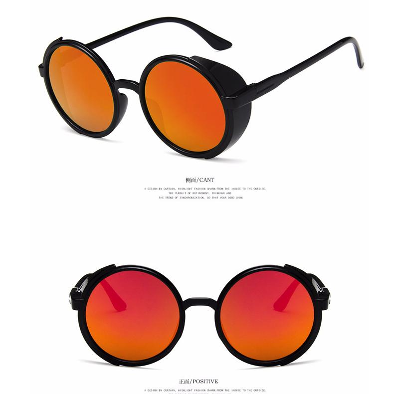 Retro Round Women Sunglasses Brand Designer Men Luxury Classic Punk Fashion Hip Hop Plastic Outdoor Sunglasses Ladies UV400