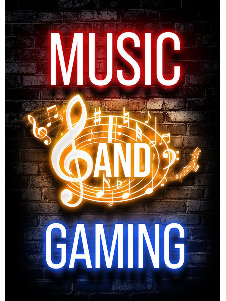 Neon Design Gamepad Game Quote Posters Canvas Painting VR Gaming Girl Wall Art Picture Gamer Boy Room Home Decoration No LED