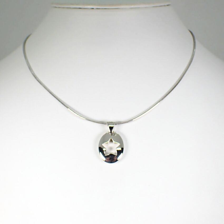 [Б/у] TIFFANY/Tiffany 925 Open Star Omega Chain Pendant [g341-47]