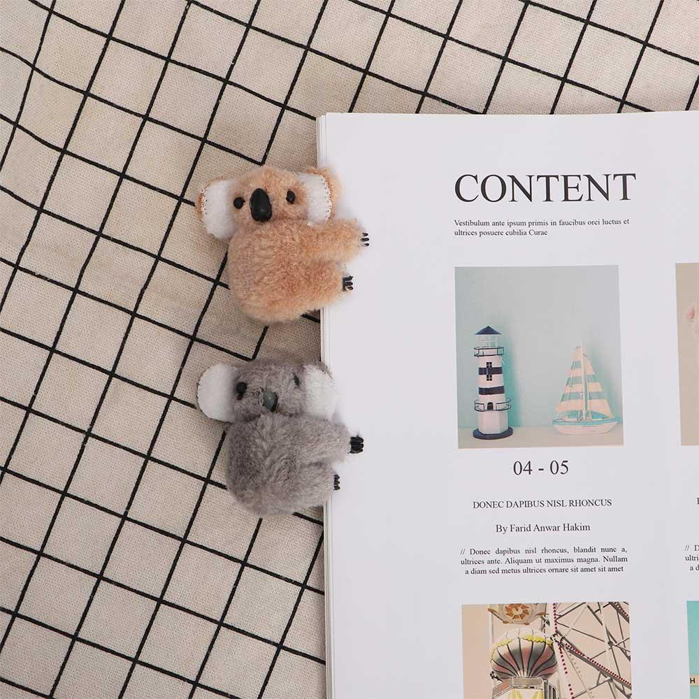 Simple Wild Animal Korean Plush Cartoon Hair Clip Koala Hairpin Headwear Bag Accessories