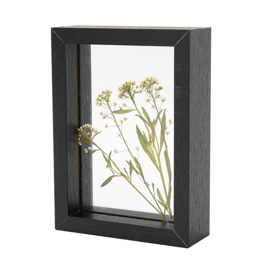 Деревянная Рамка для Образцов Листьев со Стеклом Прозрачная Двусторонняя Рамка для Фотографий Утолщенная Рамка для Рисунков и Произведений Искусства