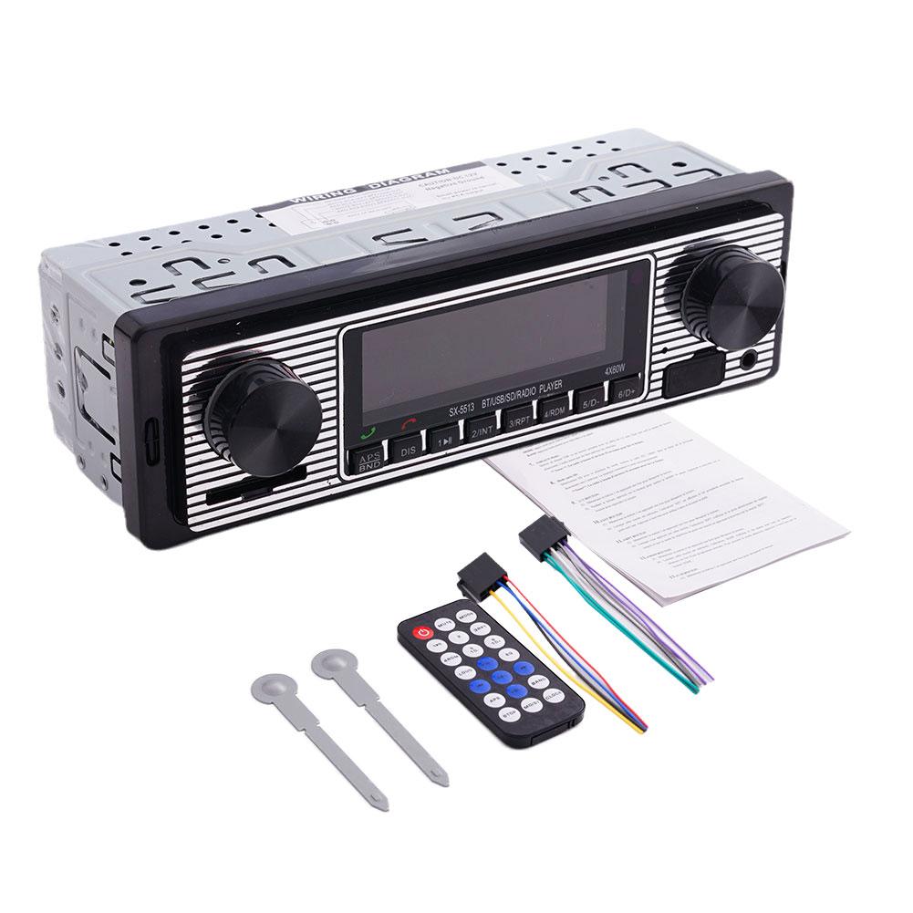 Bluetooth автомобильный радиоприемник винтажный двойной MP3-плеер FM-тюнер стерео USB AUX классический автомобильный ретро-аудиоприемник аксессуары для динамиков