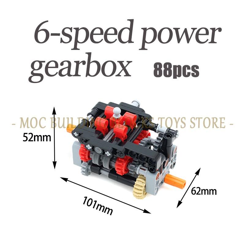 Высокотехнологичные MOC Кирпичи Скоростная Коробка Передач Система Подвески Строительные Блоки Автомобильная Трансмиссия Машинерия DIY Сборные Игрушки