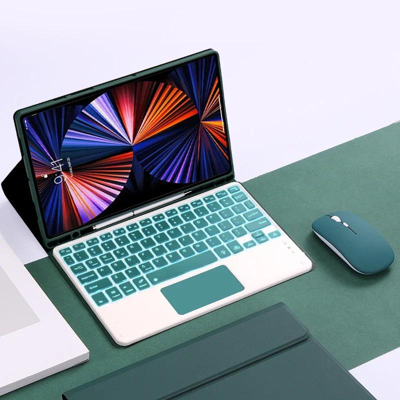 Чехол для iPad 11-го и 10-го поколений с клавиатурой и тачпадом, подсветка клавиатуры, для iPad 11 дюймов A16 10-го поколения 10.9