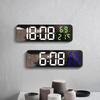 Led Digital Wall Clock Large Screen Wall-mounted Time Temperature Humidity Display Electronic Alarm Clock