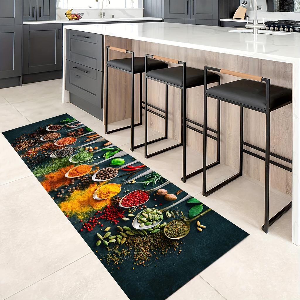 1 шт. против усталости кухонные коврики с принтом специй водонепроницаемый нескользящий толстый мягкий кухонный коврик сверхмощный комфортный стоячий коврик для кухни