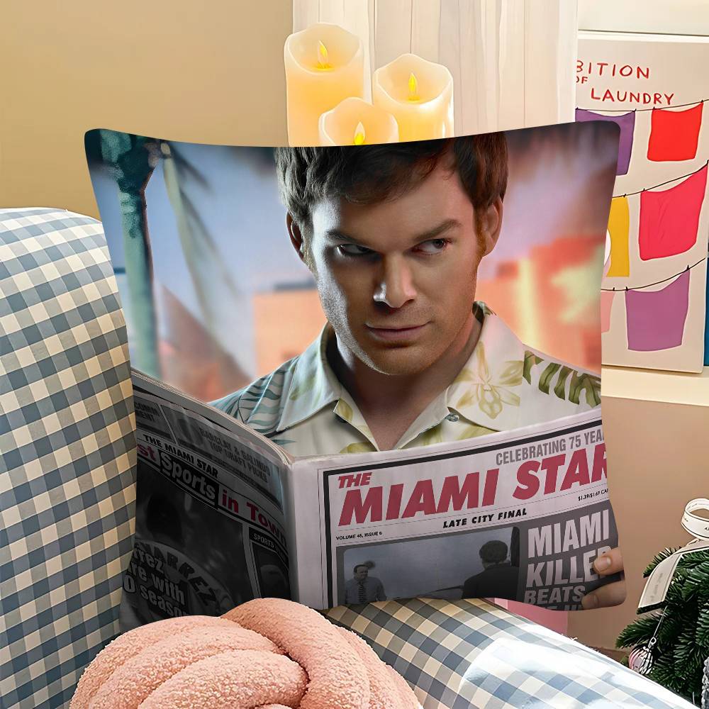 TV DDexter Pillow Case Fashion Square Pillowcase Bedroom Sofa Room Ins Decoration Leisure Cushion Cover