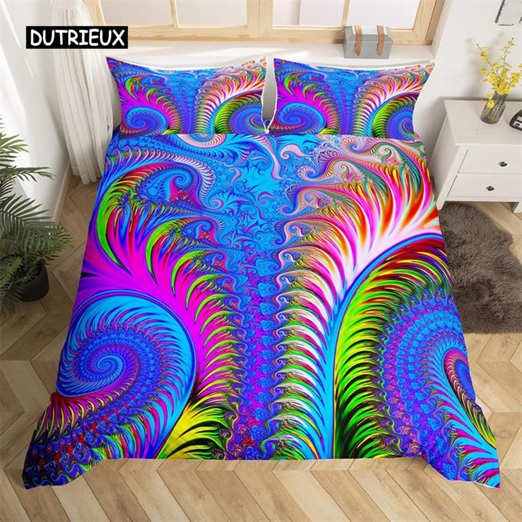3D Duvet Cover Set Psychedelic Digital Printing Twin Bedding Set Microfiber Quilt Cover Single Queen King Size Comforter Cover