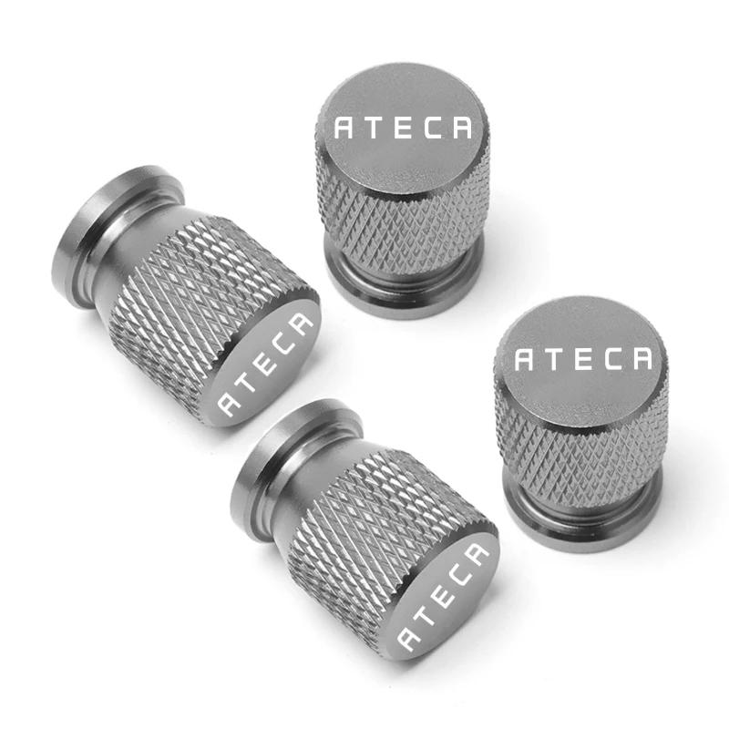 cwbn1 Car Wheel Tire Valve Caps Tyre Stem Covers Airdust Waterproof For Seat Ateca Accessories