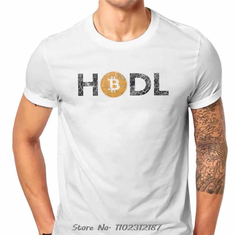 Bitcoin Cryptocurrency Meme Vintage Hodl T Shirt Vintage Goth Summer Loose Cotton Men's Camisa Streetwear Harajuku O-Neck Tshirt