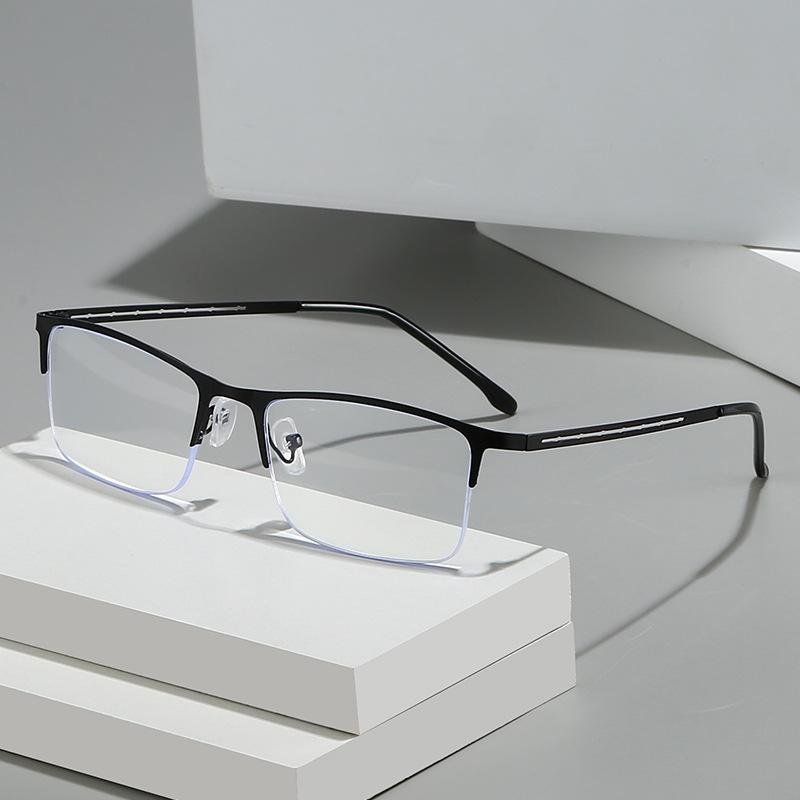 2025 Новые Модные Полуободковые Очки для Миопии Ажурные Заушники Унисекс Бизнес Минусовые Диоптрии Очки от 0 до -4.0