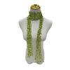 Women Scarf Shiny Sequin Flower Shape Hollow Design Scarf Glitter Embellished Thin Scarf