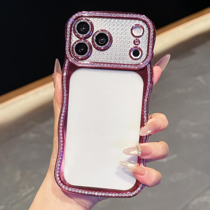 Bling Bling Chrome Case Soft Tpu Back Cover for iPhone 13/14/15/16 Pro/17/17 Air/17 Promax