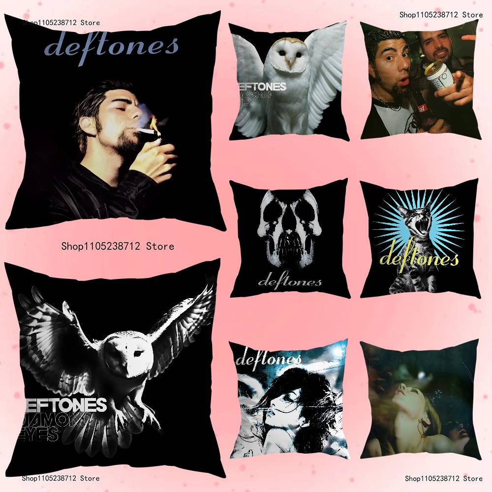 Ретро Полосы D-Deftones Наволочки Мультяшные Декоративные Для Дивана Дома Двусторонняя Печать Короткий Плюш Милая Наволочка