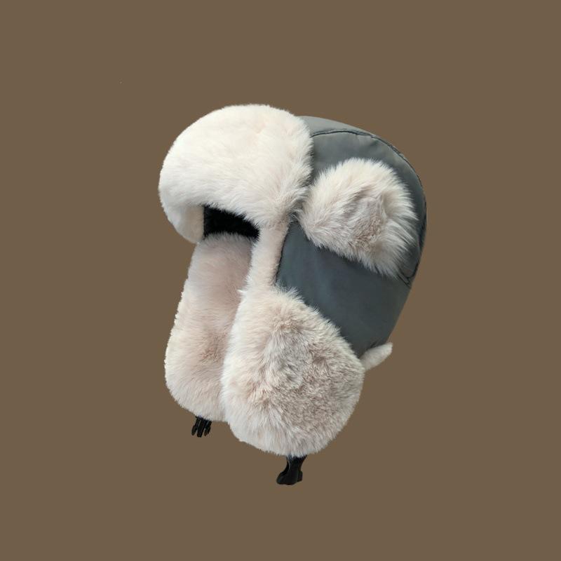 Шапка Лей Фэна для женщин на зиму, утолщенная бархатная теплая хлопковая шапка для верховой езды, ветрозащитная, с защитой ушей, снежная шапка, холодная шапка для северо-востока, мужская